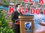 Ông Thái Văn Mến, TGĐ Tập đoàn Tân Tạo phát biểu khai mạc buổi lễ