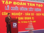 TGĐ Thái Văn Mến phát biểu khai mạc lễ khởi công