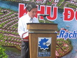 Ông Vũ Văn Hoà, Trưởng BQL các KCX và KCN TP.HCM, phát biểu tại buổi lễ